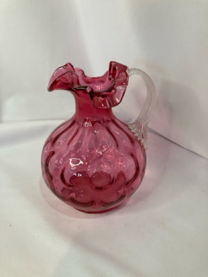 Red Scalloped Pitcher