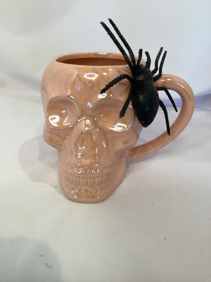 Mug Pink Ceramic Skull Holiday Item