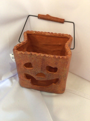 Halloween Orange Resin Jack o'Lantern Holiday Item