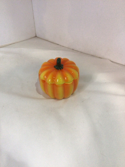 Fall Orange Ceramic Bowl Pumpkin Holiday Item