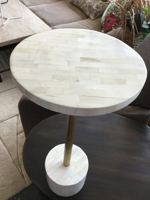 Cream Wood/Plastic Plant Stand
