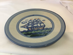 M.A. Hadley Gray/Blue Pottery Salad Plate