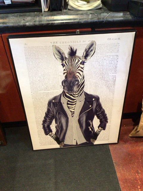 Black/White Zebra Framed Art