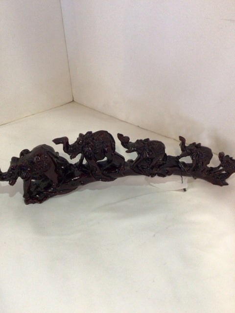 Red Resin Elephant Statue