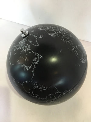Black/White Wood Globe