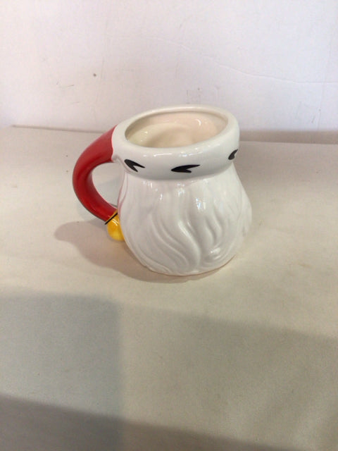 Mug White & Red Ceramic Santa Holiday Item