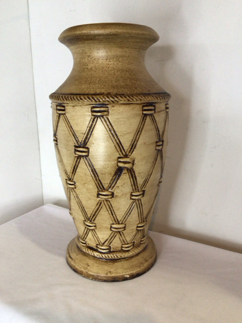Rustic Tan Ceramic Vase