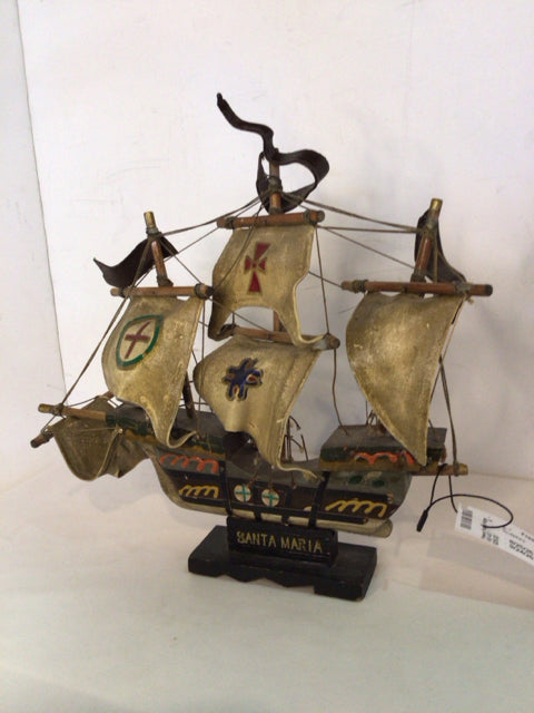 Wood Ship Sculpture