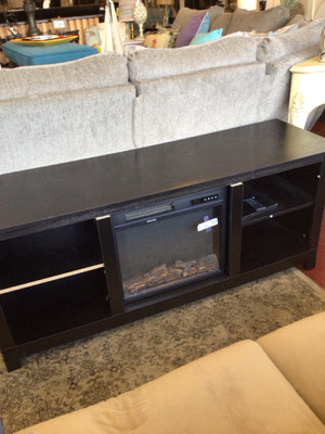 Electric Black TV W/Remote Fireplace