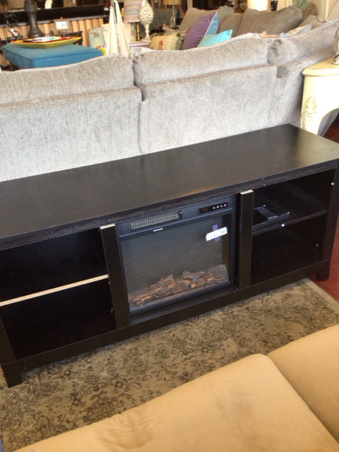 Electric Black TV W/Remote Fireplace