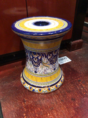 As Is Ceramic Yellow/Blue Table