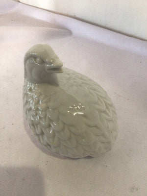 White Ceramic Peacock Figurine