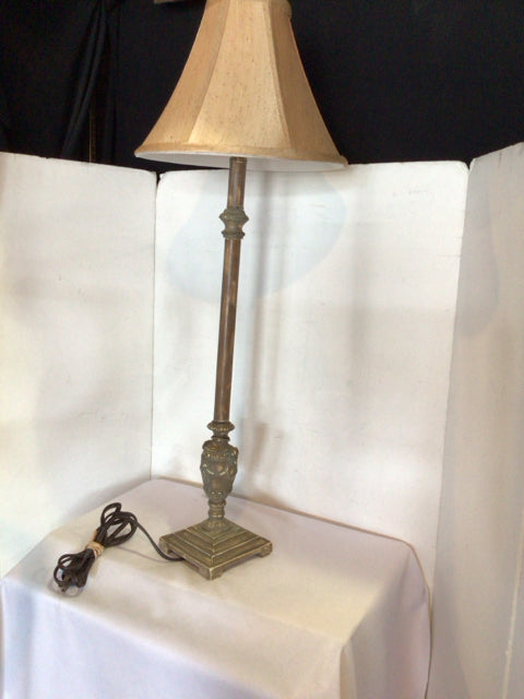 Vintage Candlestick Gold Metal Lamp