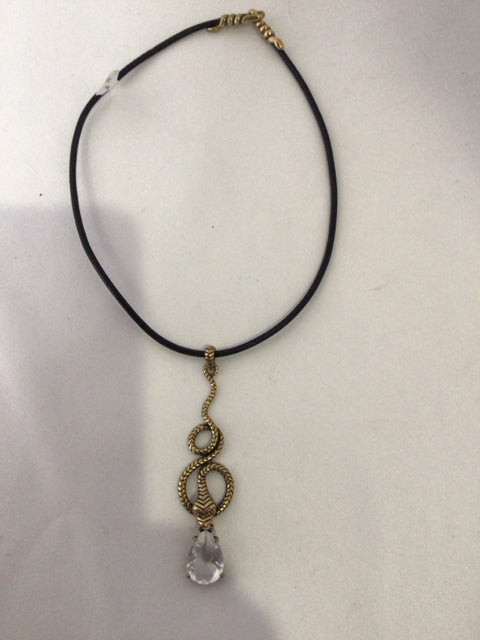 Black/Gold Snake Necklace