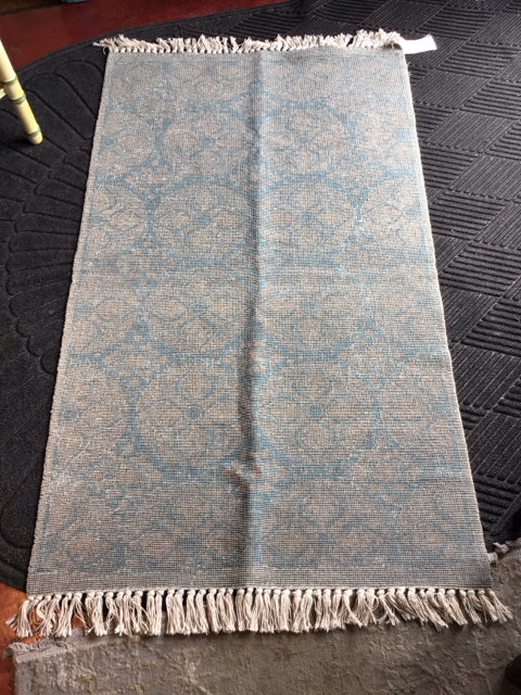 Reversible Cotton Green/Beige Rug