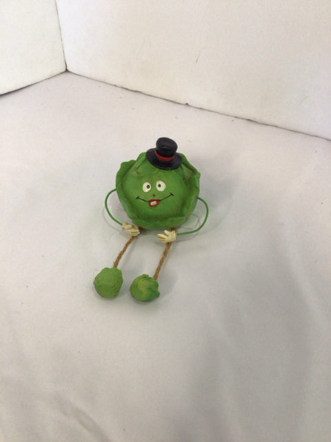 Green Resin Cabbage Figurine