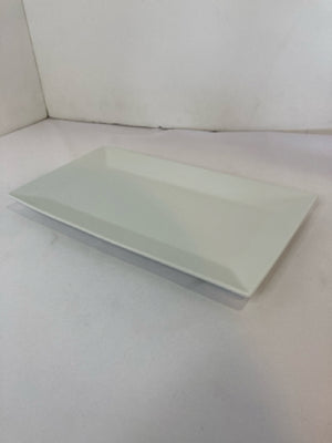 World Market White Ceramic Rectangle Plate