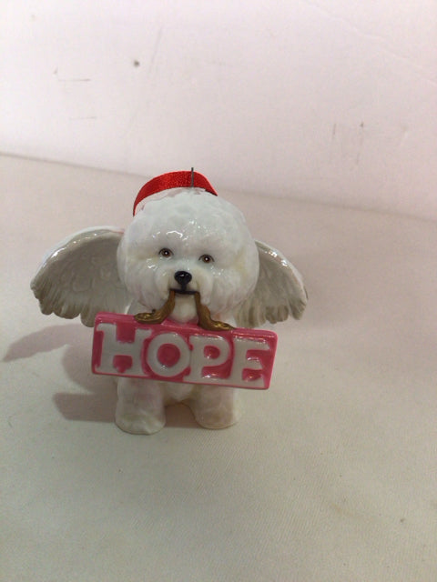 Christmas Multi-Color Porcelain Dog Ornament Holiday Item