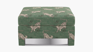 Havenly Oriental Green/White Tiger FootStool/Ottoman DZJ2CXGC