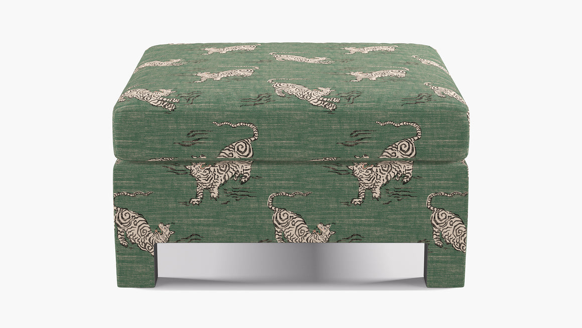 Havenly Oriental Green/White Tiger FootStool/Ottoman DZJ2CXGC