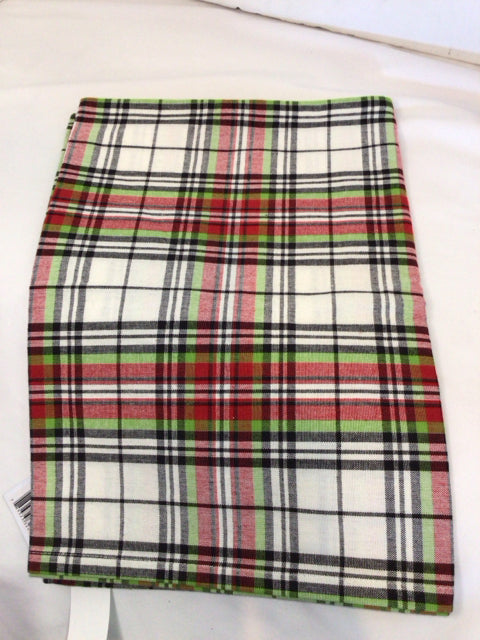 Christmas Red/Black Cotton Table runner Checkered Holiday Item