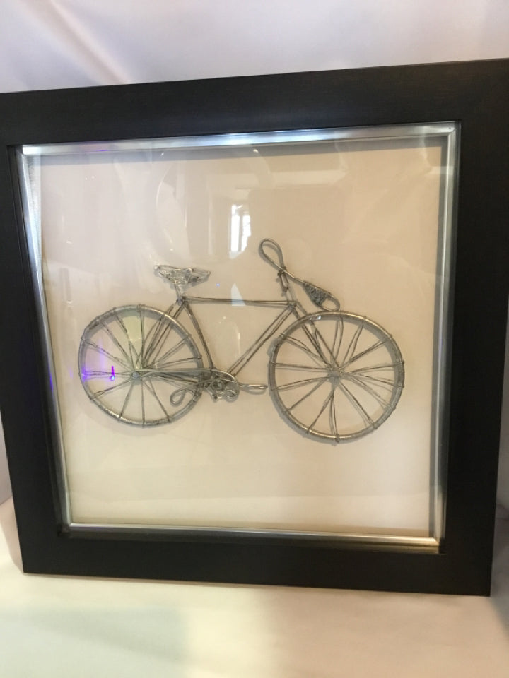 Shadow Box Black/White Bicycle Framed Art