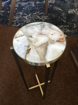 Modern Marble White/Gold Table