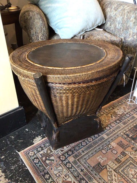 Ethnic Drum Brown Table