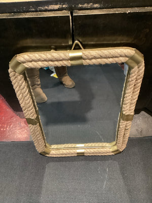 Nautical Tan Rope Rectangle Mirror