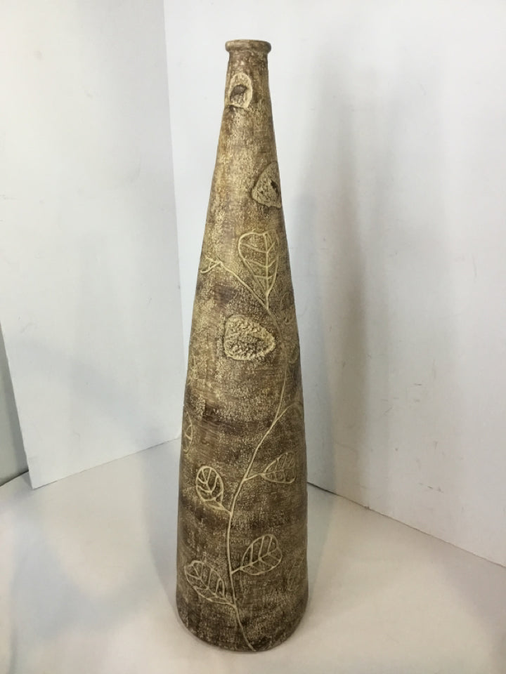 Brown/Cream Pottery Vase