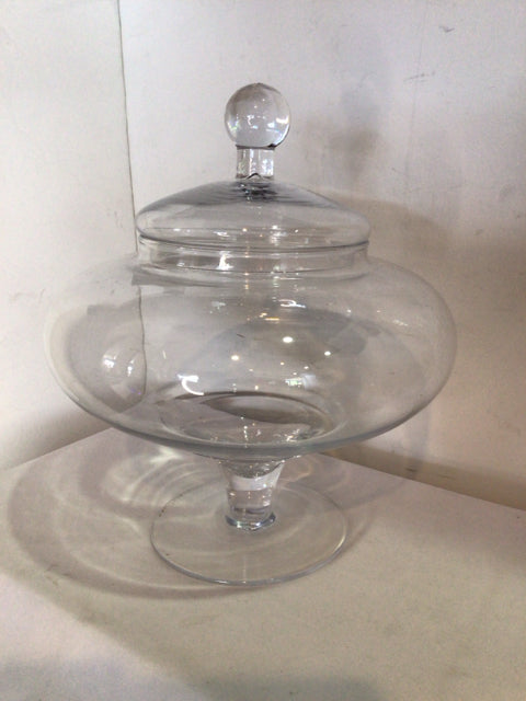 Clear Glass Lidded Jar