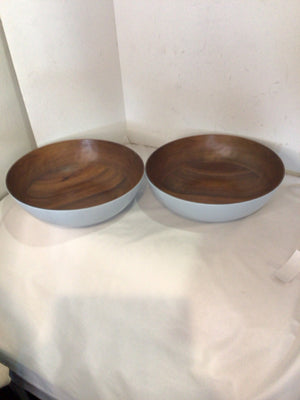 Brown/Gray Plastic Pair Bowl
