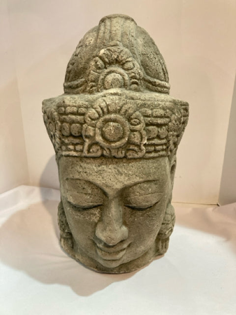 Buddhist Gray Resin Outdoor/Outside Statue