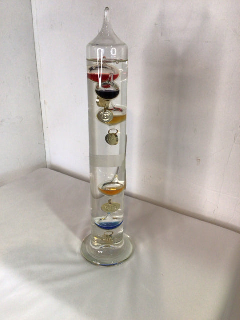 Multi-Color Glass Cylinder Thermometer