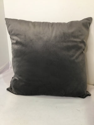 Gray Velour Pillow