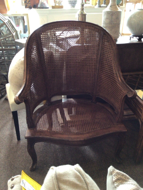 Vintage Caned Brown Chair