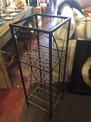 Black Metal Wine Rack