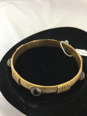 Gold/Brown Bangle Bracelet
