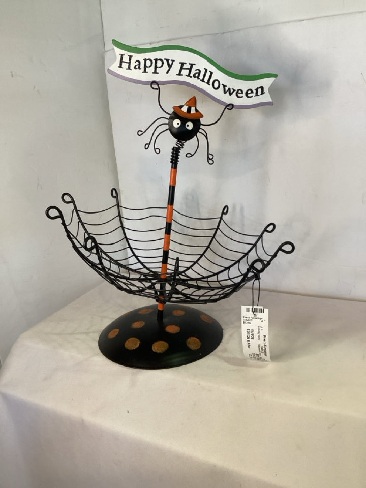 Halloween Black Metal Basket Holiday Item