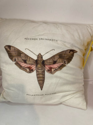 White/Brown Polyester Pillow