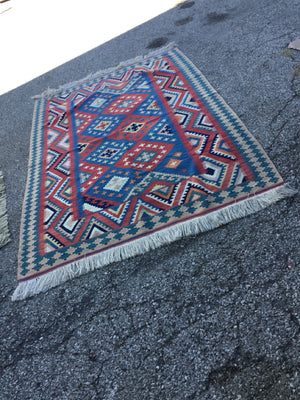 Turkish Kilim Tribal Multi-Color Rug