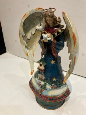 Music Box Tin Angel Motion Holiday Item