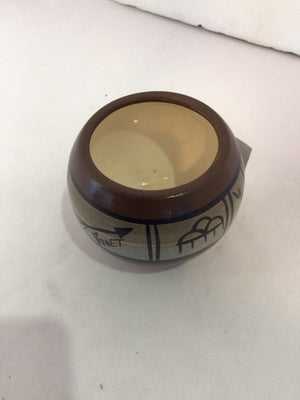 Native American Tan/Black Ceramic Bowl
