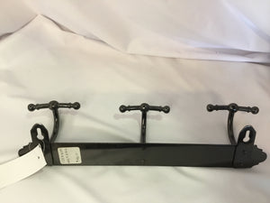 Wall Fixture Black Metal 3 Hook Coat Rack