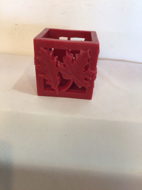 Autumn Red Wax Leaves Candle