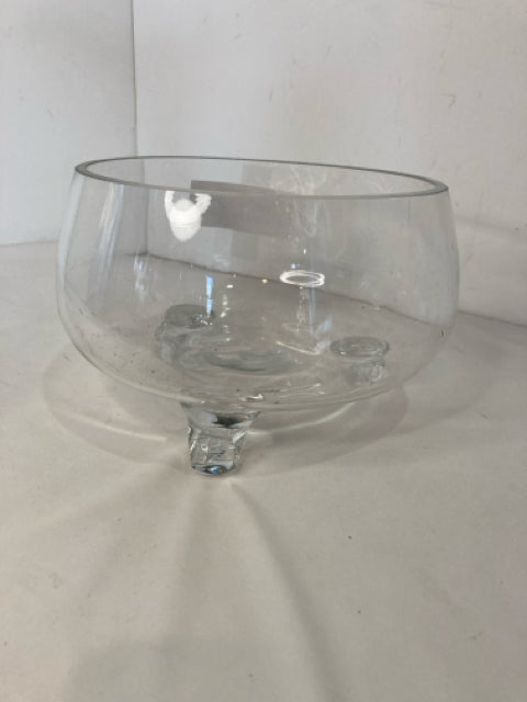 Clear Glass Footed Bowl