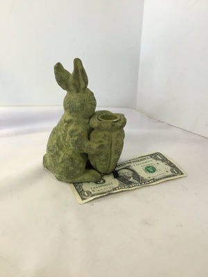 Green Ceramic Bunny Candleholder(s)