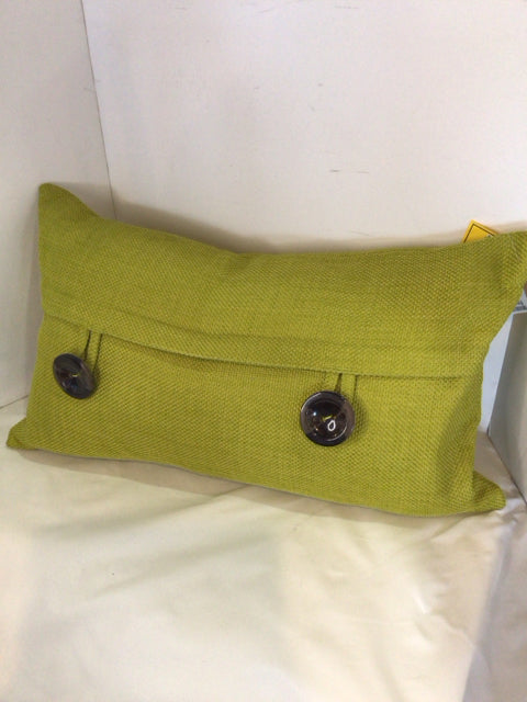 Green Button Pillow