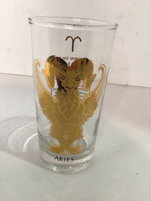 Mid-Century Clear/Gold Glass Glasses