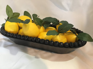 Black/Yellow Resin W/ Fruit Bowl